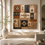 Indigo & Rust Heirloom Global Textile Wall Art Canvas Print - Image 8