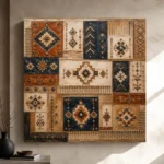 Indigo & Rust Heirloom Global Textile Wall Art Canvas Print - Image 9