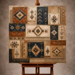 Indigo & Rust Heirloom Global Textile Wall Art Canvas Print - Image 10