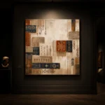 Indigo & Rust Mosaic Global Textile Wall Art Canvas Print - Image 7
