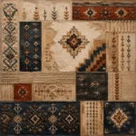 Indigo & Rust Quiet Luxury Global Textile Wall Art Canvas Print