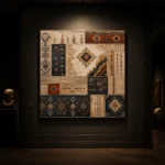 Indigo & Rust Quiet Luxury Global Textile Wall Art Canvas Print - Image 7