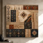 Indigo & Rust Quiet Luxury Global Textile Wall Art Canvas Print - Image 9