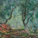 Bois d’oliviers au jardin Moreno by Claude Monet, a living room wall art print for refined interiors