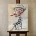 Premium Wall Art Dikey  Html Edition – FAMOUS2407008 shown in Studio Easel