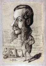 Caricature of Léon Manchon by Claude Monet, a living room wall art print for refined interiors