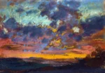 Coucher de soleil by Claude Monet, a living room wall art print for refined interiors