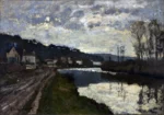 La Seine à Bougival by Claude Monet, a living room wall art print for refined interiors