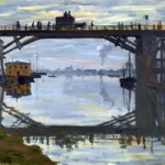 Le Pont De Bois by Claude Monet, a living room wall art print for refined interiors