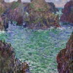 Port-Goulphar, Belle-Île by Claude Monet, a living room wall art print for refined interiors