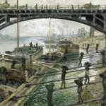 The Coalmen by Claude Monet, a living room wall art print for refined interiors