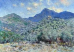Valle Buona, Near Bordighera by Claude Monet, a living room wall art print for refined interiors