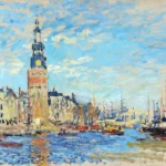 Vue de la tour Montalban, Amsterdam by Claude Monet, an office wall art print for refined interiors