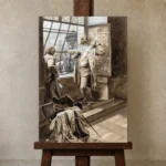 Premium Wall Art Dikey  Html Edition – FAMOUS2407041 shown in Studio Easel