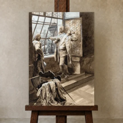 Premium Wall Art Dikey  Html Edition – FAMOUS2407041 shown in Studio Easel
