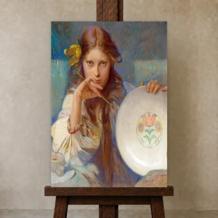 Premium Wall Art Dikey  Html Edition – FAMOUS2407043 shown in Studio Easel