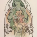 Ilsée, princesse de Tripoli by Alphonse Mucha, a living room wall art print for refined interiors