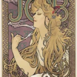 Job by Alphonse Mucha, a living room wall art print for refined interiors