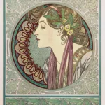 Laurel by Alphonse Mucha, a living room wall art print for refined interiors
