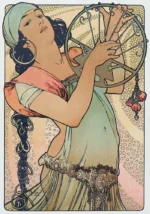 Salomé by Alphonse Mucha, a living room wall art print for refined interiors