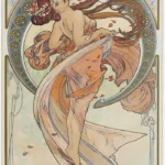 The Arts 2 by Alphonse Mucha, an office wall art print for refined interiors