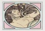 Vitrail pour la façade de la boutique Fouquet by Alphonse Mucha, an office wall art print for refined interiors