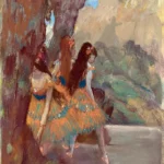 Ballet Dancers by Edgar Degas, a living room wall art print for refined interiors