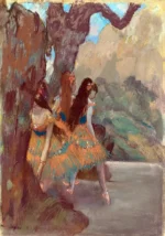 Ballet Dancers by Edgar Degas, a living room wall art print for refined interiors