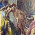 Breakfast after the Bath by Edgar Degas, a dining room wall art print for refined interiors