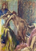 Breakfast after the Bath by Edgar Degas, a dining room wall art print for refined interiors