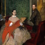 Edmondo and Thérèse Morbilli by Edgar Degas, a living room wall art print for refined interiors