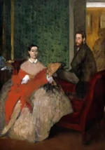 Edmondo and Thérèse Morbilli by Edgar Degas, a living room wall art print for refined interiors