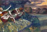 Four Dancers by Edgar Degas, a living room wall art print for refined interiors