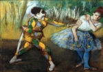 Harlekin Und Colombine by Edgar Degas, a living room wall art print for refined interiors