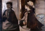Mrs Jeantaud In The Mirror by Edgar Degas, a living room wall art print for refined interiors
