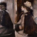 Mrs Jeantaud In The Mirror by Edgar Degas, a living room wall art print for refined interiors