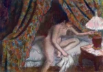 Retiring by Edgar Degas, a living room wall art print for refined interiors