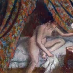 Retiring by Edgar Degas, a living room wall art print for refined interiors