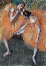 Two Dancers by Edgar Degas, a living room wall art print for refined interiors