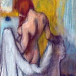 Woman with a Towel by Edgar Degas, a bedroom wall art print for refined interiors