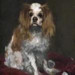 A King Charles Spaniel by Édouard Manet, a living room wall art print for refined interiors