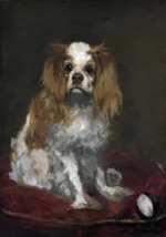 A King Charles Spaniel by Édouard Manet, a living room wall art print for refined interiors