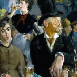 At The Café by Édouard Manet, a living room wall art print for refined interiors