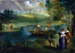 Fishing by Édouard Manet, a living room wall art print for refined interiors