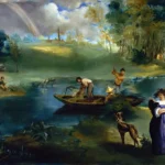 Fishing by Édouard Manet, a living room wall art print for refined interiors