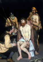 Jesus Mocked by the Soldiers by Édouard Manet, a living room wall art print for refined interiors