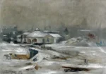 La Gare Du Chemin De Fer De Sceaux by Édouard Manet, an office wall art print for refined interiors