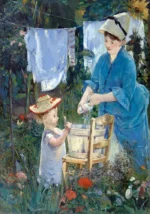 Laundry by Édouard Manet, a living room wall art print for refined interiors