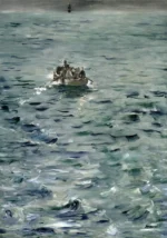 Rochefort’s Escape by Édouard Manet, a living room wall art print for refined interiors