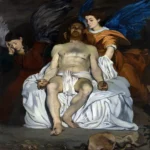 The Dead Christ with Angels by Édouard Manet, a living room wall art print for refined interiors